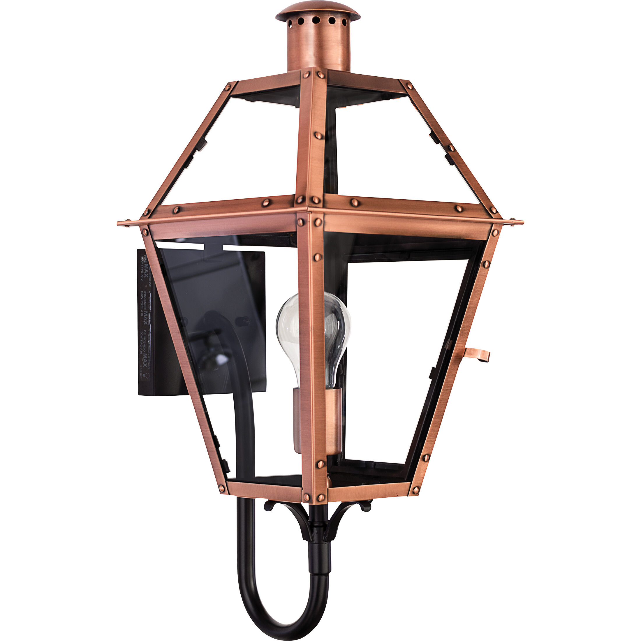 Rue De Royal 1 Light 21 inch Aged Copper Outdoor Wall Lantern 