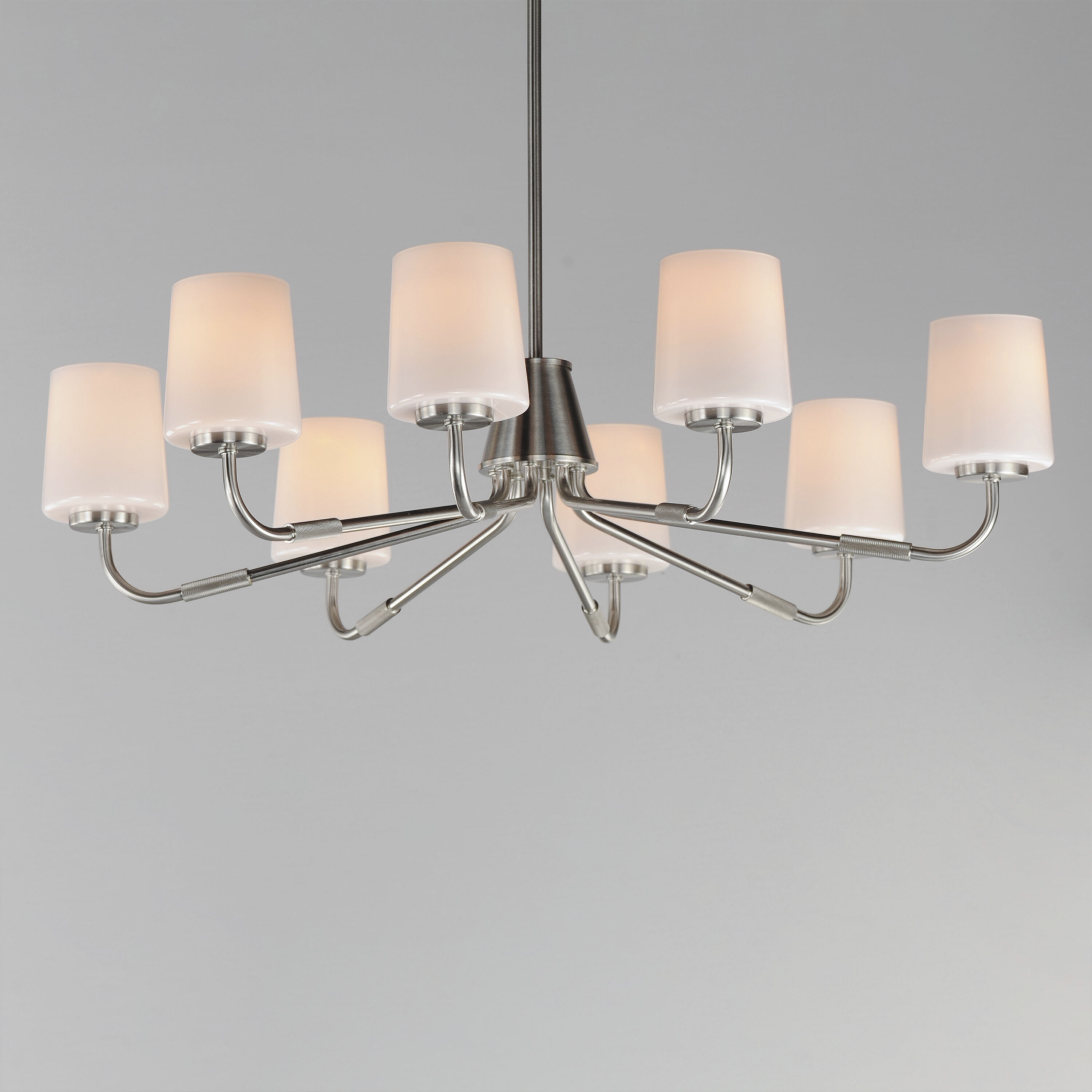 Durham 8 Light 34.25 inch Satin Nickel Chandelier Ceiling Light