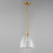 Babylon 1 Light 11.5 inch Satin Brass Single Pendant Ceiling Light