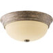 Spirit 3 Light 14.62 inch Pebbles Flush Mount Ceiling Light