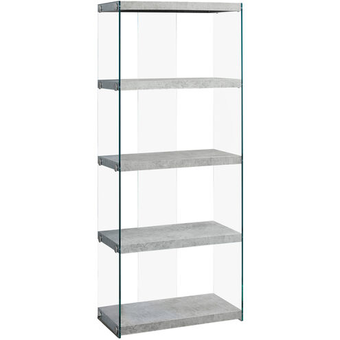 Doylestown Grey and Clear Bookcase