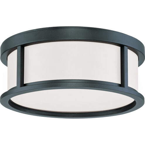 Odeon 2 Light 13 inch Aged Bronze Flush Mount Ceiling Light