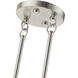 Bannister 8 Light 42 inch Brushed Nickel Linear Chandelier Ceiling Light, Large