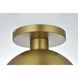 Eclipse 1 Light 12 inch Satin Gold Flush Mount Ceiling Light