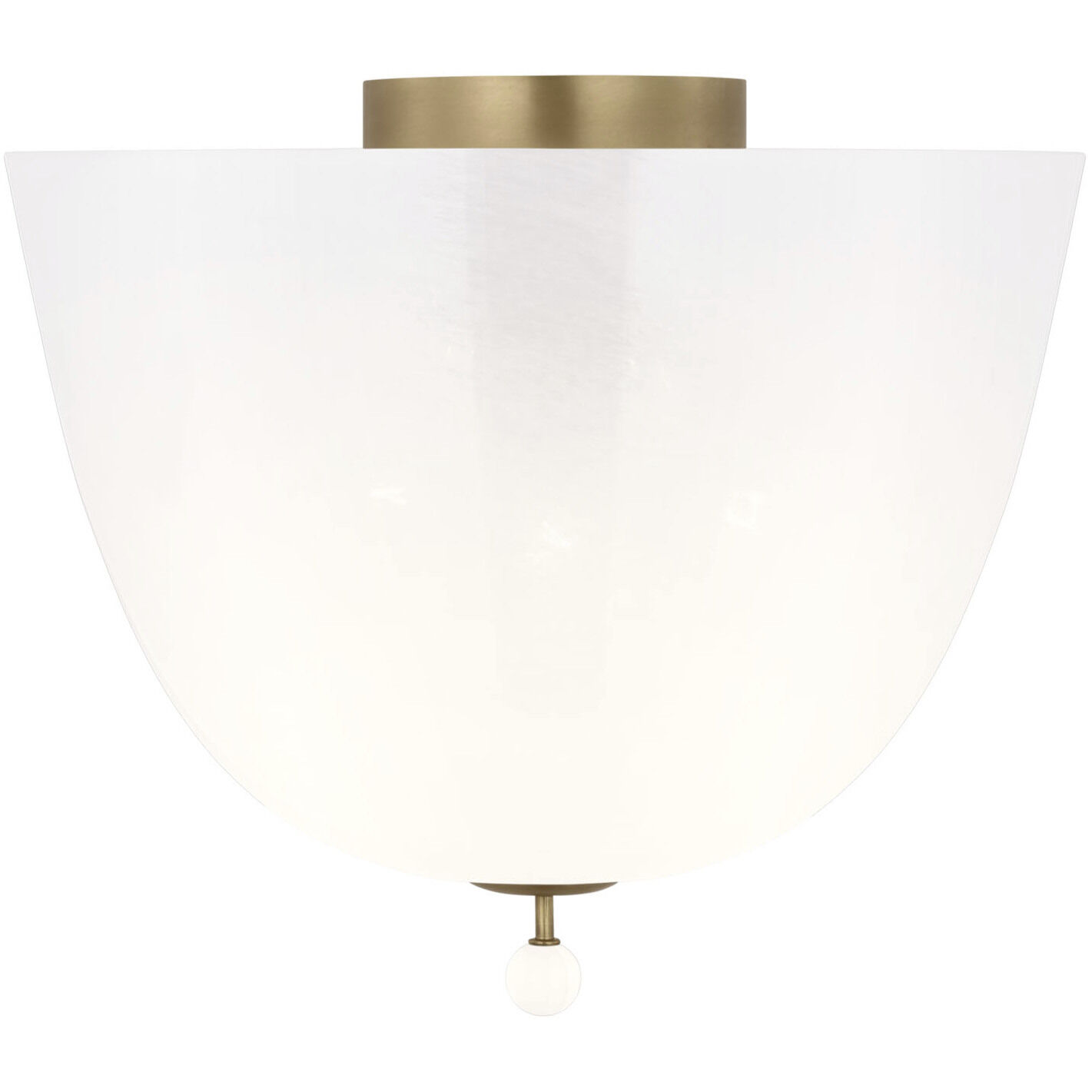 AERIN Brisa LED 14 inch Hand-Rubbed Antique Brass Semi-Flush Mount Ceiling Light