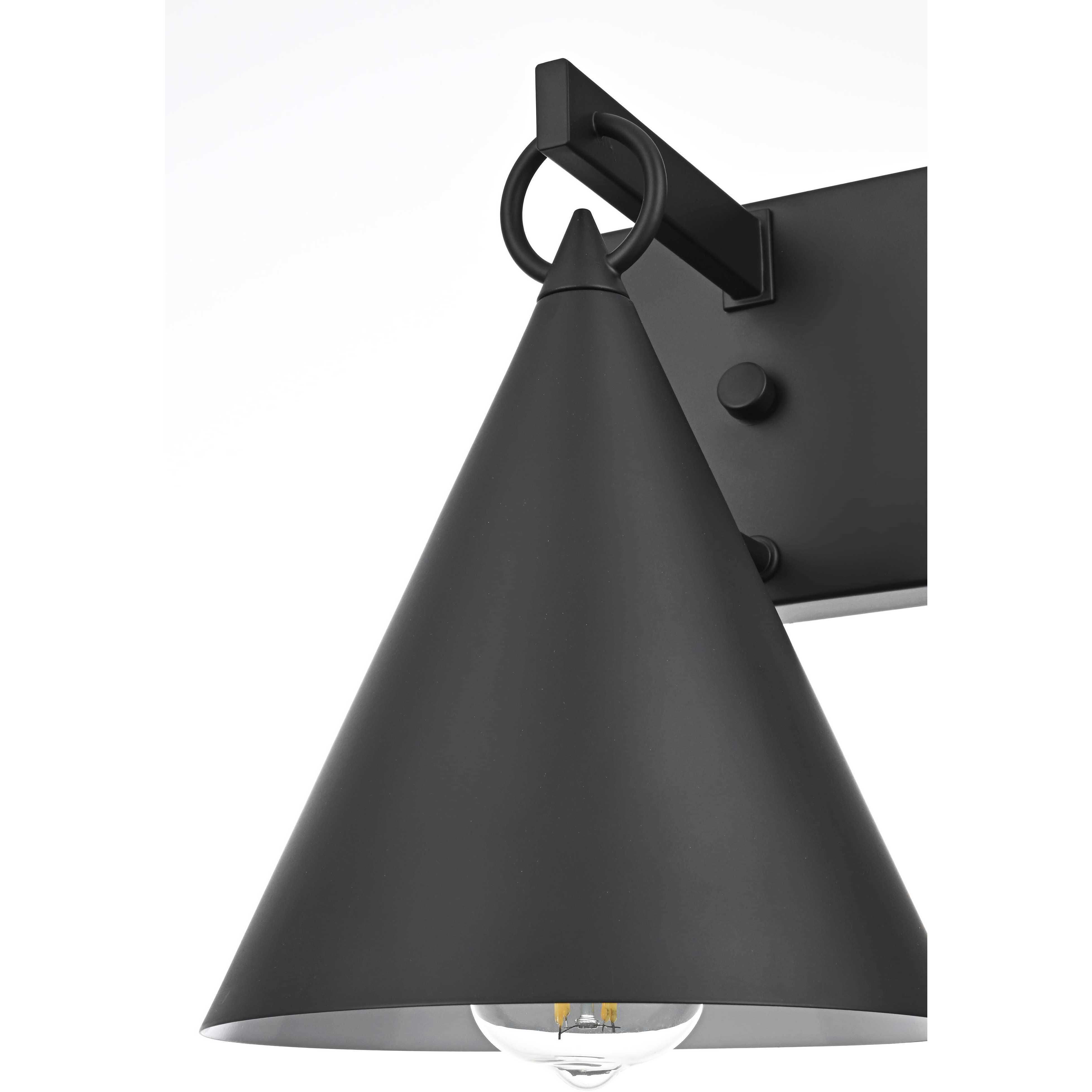 Hendrix 1 Light 11 inch Black Outdoor Wall Sconce