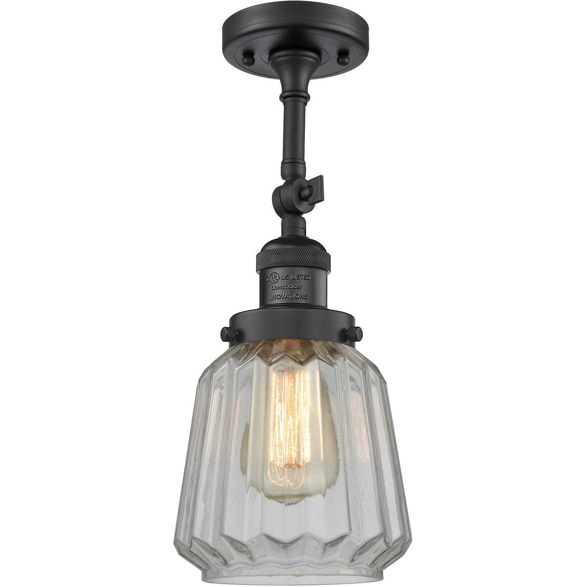 Franklin Restoration Chatham 1 Light 6 inch Matte Black Sconce Wall Light in Clear Glass, Franklin Restoration