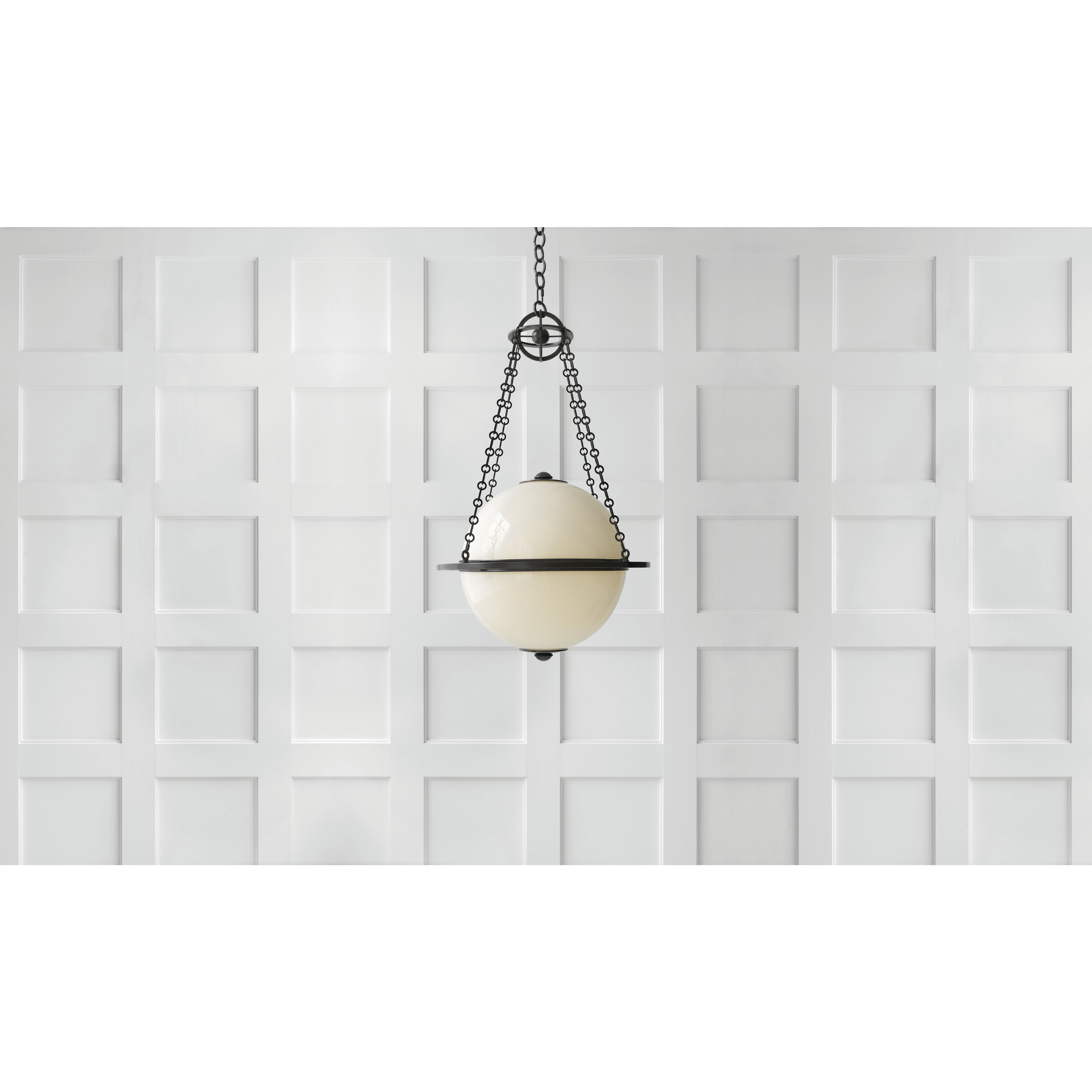 Chapman & Myers Modern Globe 2 Light 24.25 inch Bronze Globe Lantern Pendant Ceiling Light