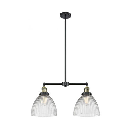 Franklin Restoration Seneca Falls LED 21 inch Black Antique Brass Chandelier Ceiling Light, Franklin Restoration