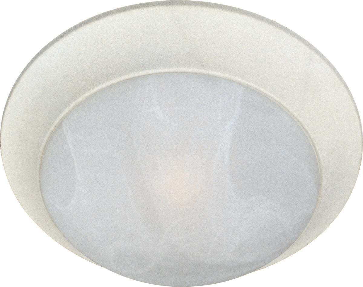 Essentials - 585x 3 Light 17 inch Textured White Flush Mount Ceiling Light in Marble