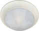 Essentials - 585x 3 Light 17 inch Textured White Flush Mount Ceiling Light in Marble