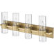 Lawson 4 Light 32 inch Rubbed Brass Vanity Wall Light in Rubbed Bronze