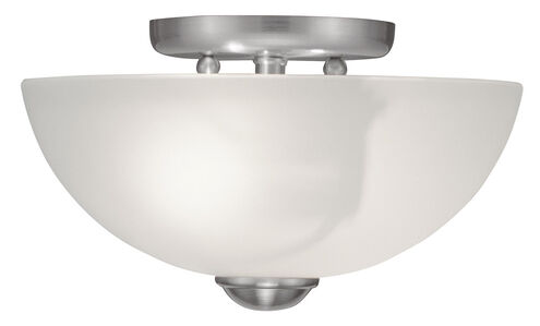 Somerset 2 Light 11 inch Brushed Nickel Semi-Flush Mount Ceiling Light