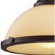 Chadwick 1 Light 13 inch Oil Rubbed Bronze with Amber Pendant Ceiling Light in Amber Glass, Oiled Bronze