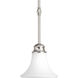 Applause 1 Light 7 inch Brushed Nickel Mini-Pendant Ceiling Light