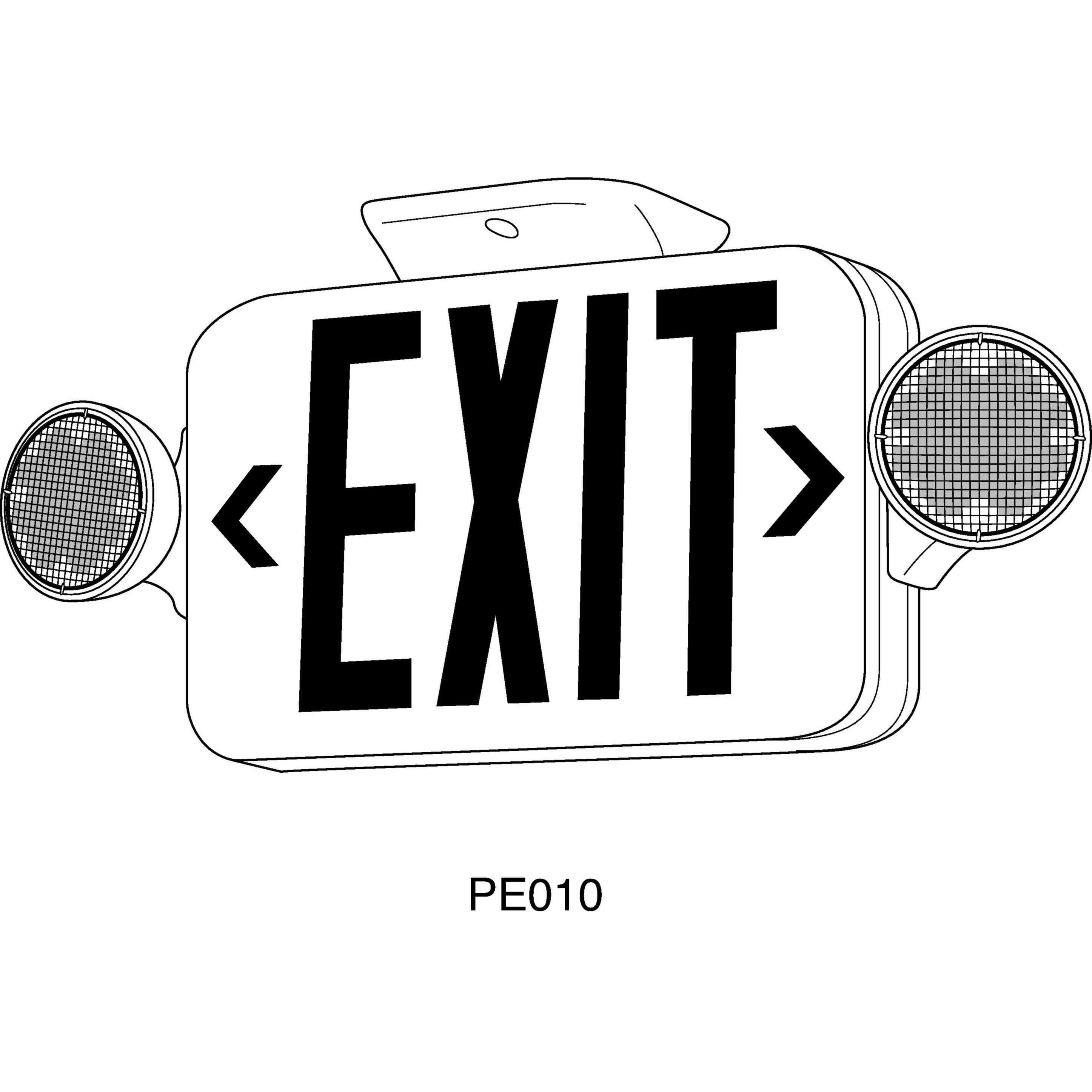 Exit Signs LED 18 inch White Emergency Exit Light Ceiling Light in Green Letters