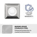 Inground Recessed Light 12 4 watt Stainless Steel Path Indicator Light in 2700K Warm LED, WAC Landscape