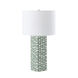 Etten 27 inch 9 watt Green with White Table Lamp Portable Light