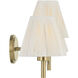 Rosa 3 Light 24.5 inch Noble Brass Bathroom Vanity Light Wall Light