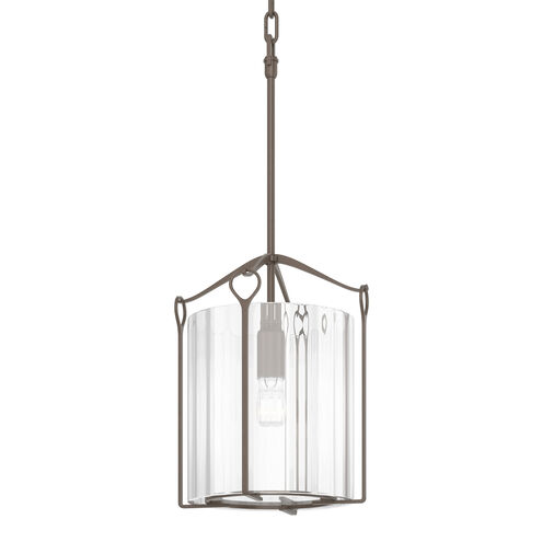 Bow 1 Light 9.8 inch Ink Mini Pendant Ceiling Light in Clear, Tall