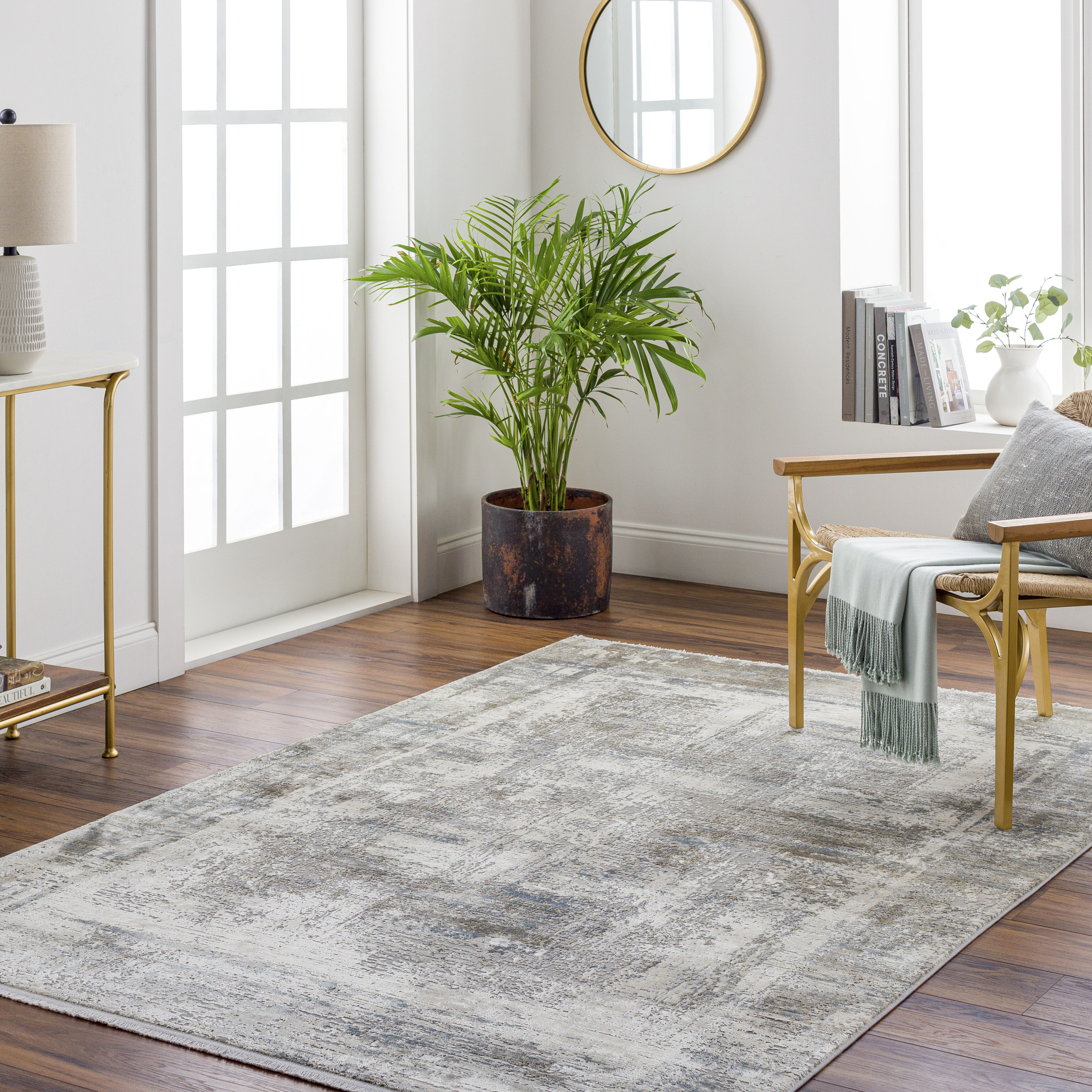 Solar 134 X 90 inch Cream Rug, Rectangle