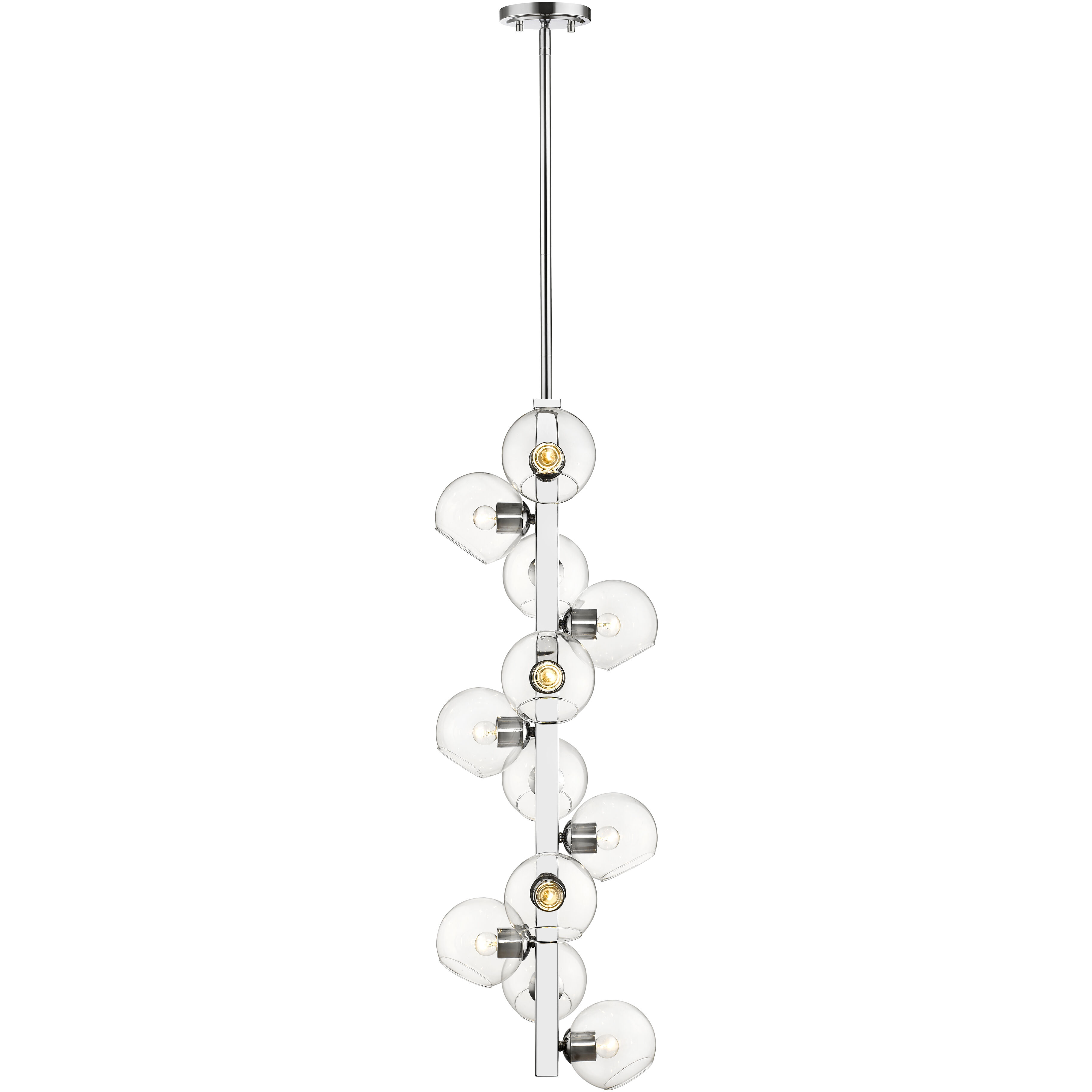 Marquee 12 Light 14 inch Chrome Chandelier Ceiling Light