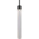 Zigrina 1 Light 5.13 inch Satin Brushed Black with Polished Nickel Pendant Ceiling Light