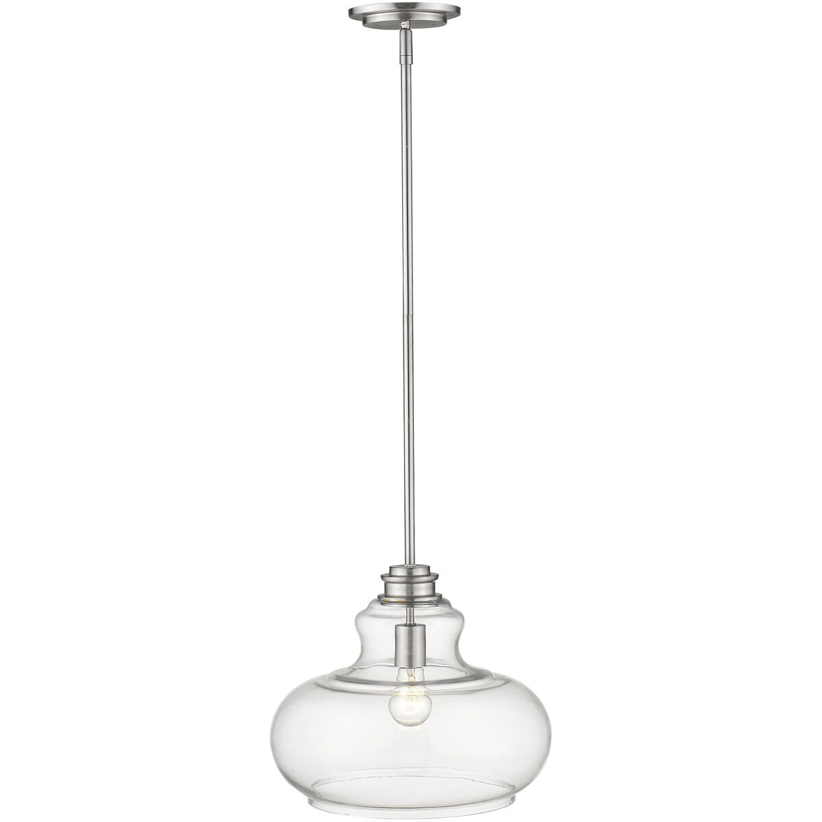 Torrel 1 Light 14 inch Satin Nickel Pendant Ceiling Light