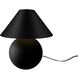 Portable 12 inch 120.00 watt Carbon Matte Black and Brushed Brass Portable Lamp Portable Light