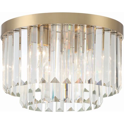 Hayes 4 Light 16 inch Aged Brass Flush/Semi Flush Ceiling Light