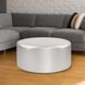 Universal 18 inch Luxe Mercury Round Ottoman with Slipcover