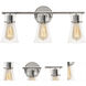 Amanda 3 Light 22 inch Polished Chrome Vanity Light Wall Light