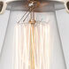 Nouveau 2 Small Cone 1 Light 6 inch Polished Nickel Semi-Flush Mount Ceiling Light in Clear Glass