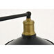 Etude 2 Light 21 inch Brass and Black Wall Sconce Wall Light