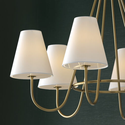 Julia 6 Light 36 inch Matte Brass Chandelier Ceiling Light