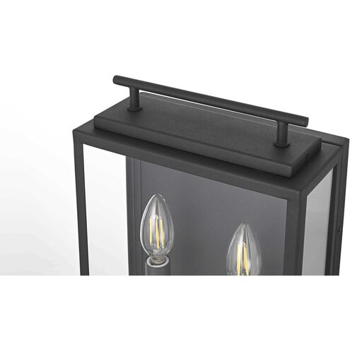 Valentin 2 Light 12 inch Black Outdoor Wall Sconce