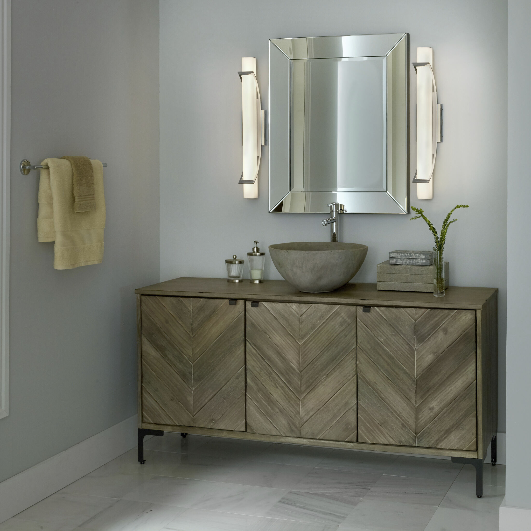 Blade LED 26 inch Polished Chrome Bath Light Wall Light