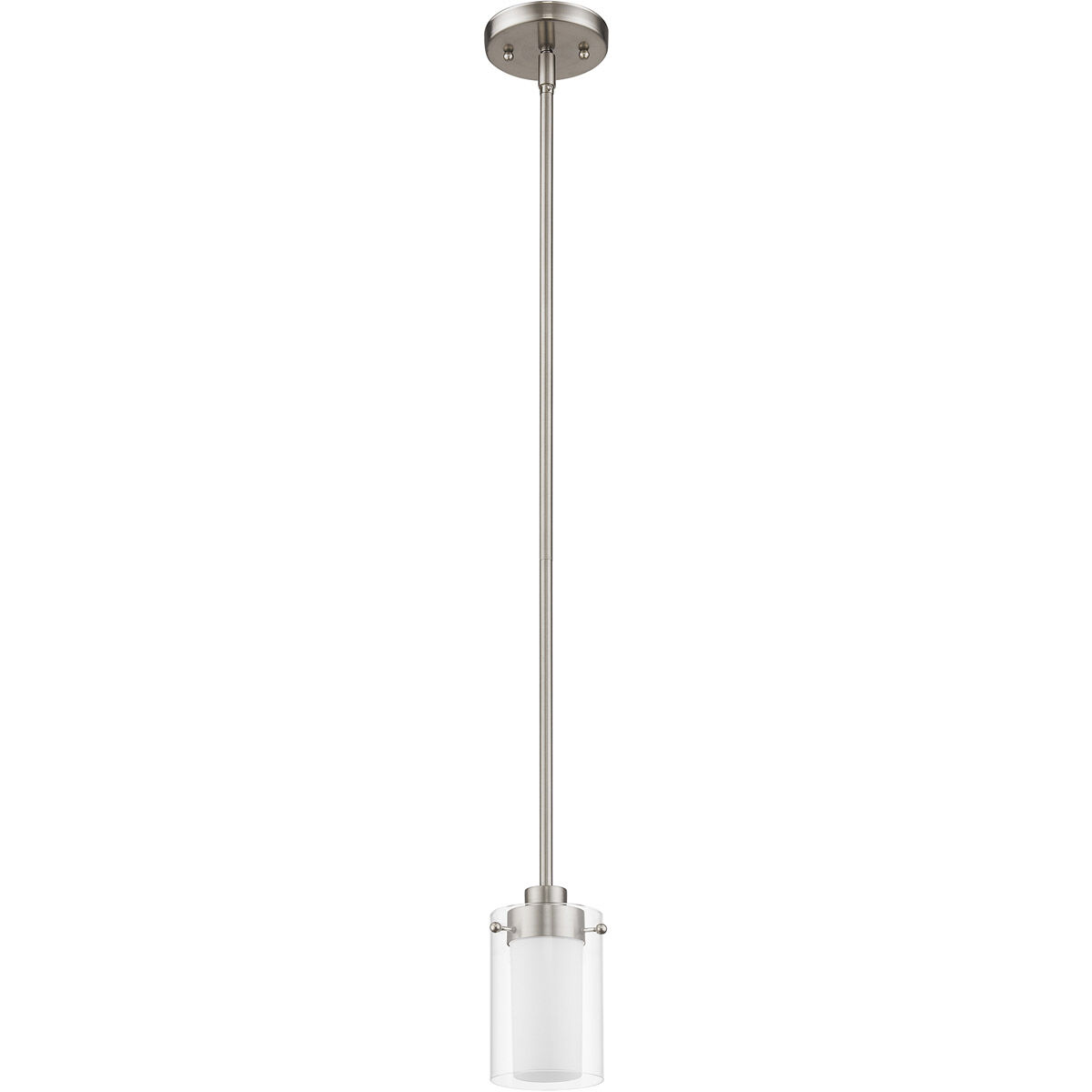 Manhattan 1 Light 5 inch Brushed Nickel Mini Pendant Ceiling Light