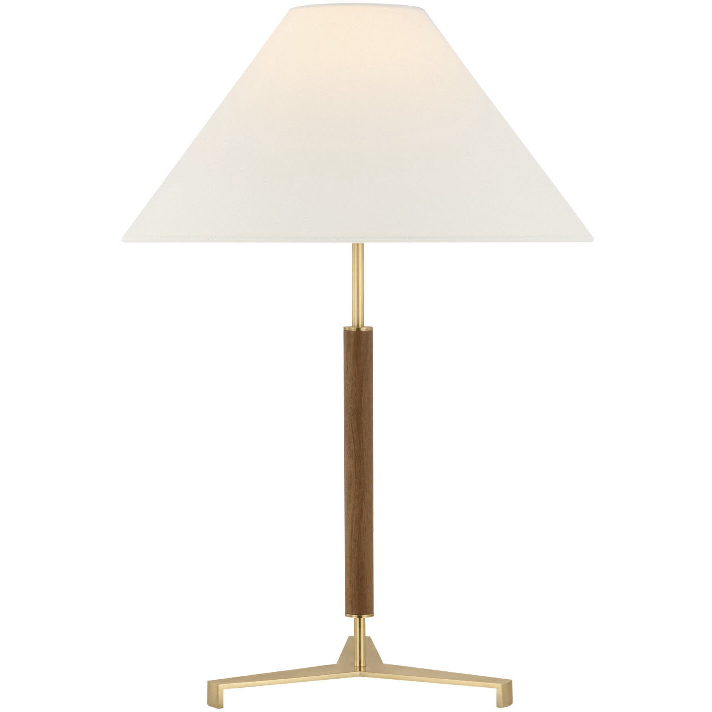 Ray Booth Amaya 28 inch 6.50 watt Antique-Burnished Brass and Walnut Table Lamp Portable Light