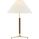 Ray Booth Amaya 28 inch 6.50 watt Antique-Burnished Brass and Walnut Table Lamp Portable Light