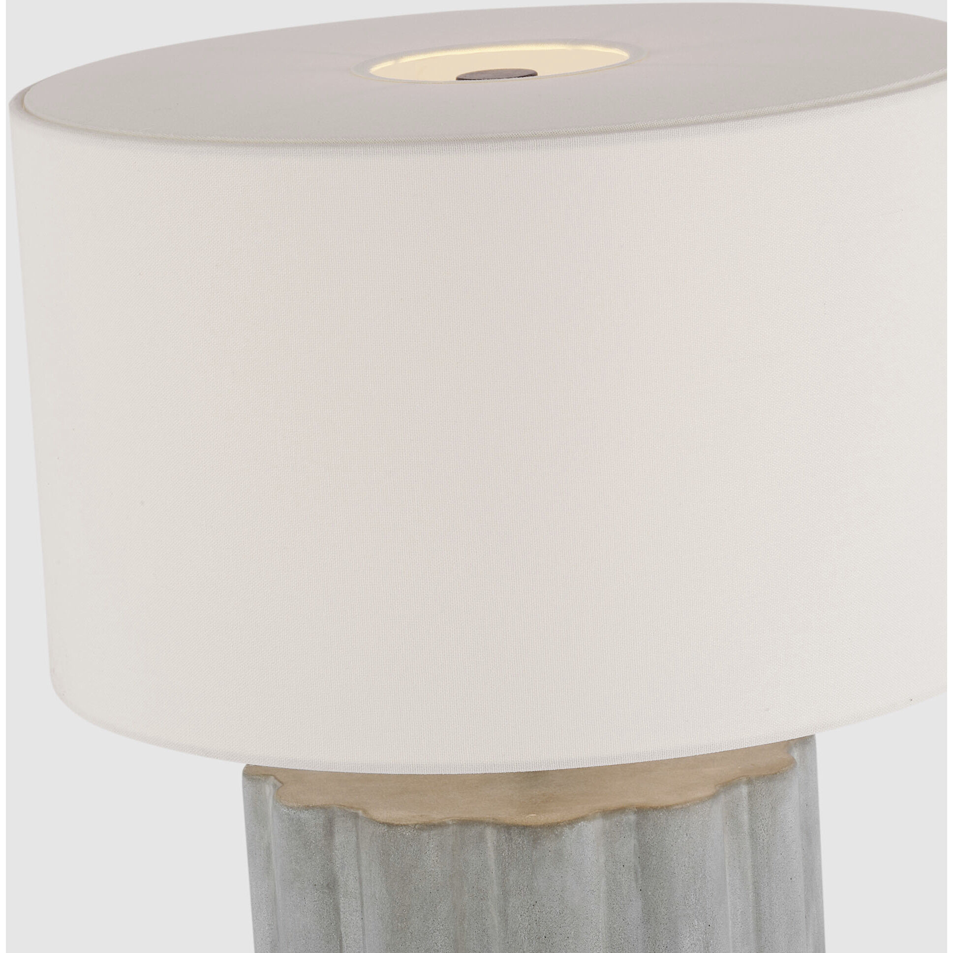 Kelly Wearstler Scioto 20.5 inch 15.00 watt Oyster Stained Concrete Table Lamp Portable Light, Medium
