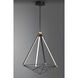 Spire LED 26.75 inch Black and Gold Single Pendant Ceiling Light