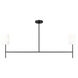 Barbara Barry Key 2 Light 52 inch Midnight Black Linear Chandelier Ceiling Light