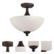 Patton 3 Light 13 inch Prairie Bronze Semi Flush Mount Ceiling Light