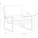 Zancor Antique Brass / Geralt Linen / Tan Leather Lounge Chair