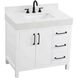 Nathan 36 X 34 inch White Bathroom Vanity Cabinet