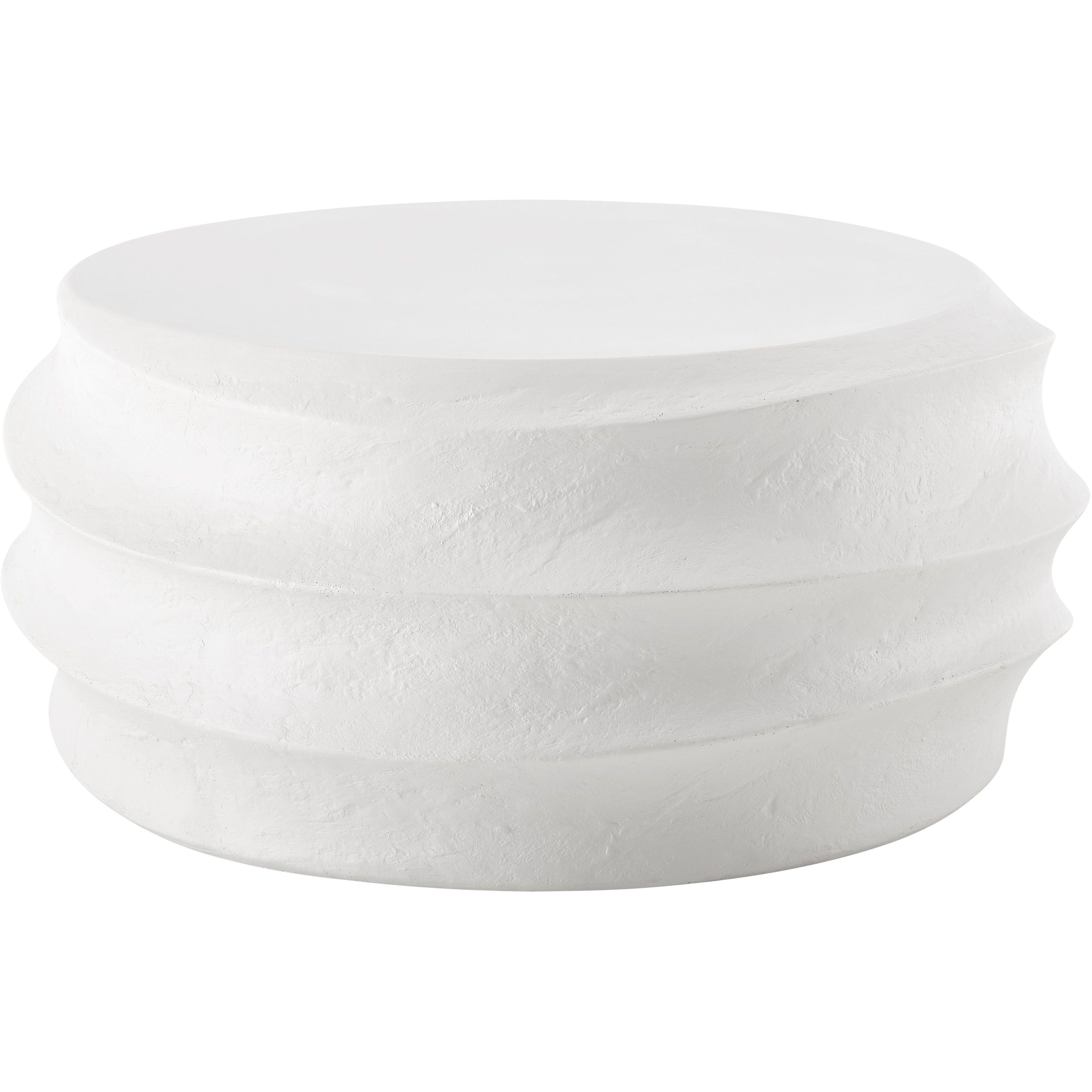 Winded 36 X 16 inch White Concrete Outdoor Coffee Table