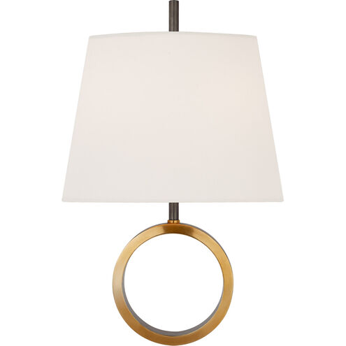 Thomas O'Brien Simone 2 Light 10.25 inch Bronze with Antique Brass Sconce Wall Light in Bronze and Hand-Rubbed Antique Brass, Small