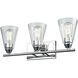 Louisbourg 3 Light 21.75 inch Chrome Bath Vanity Wall Light