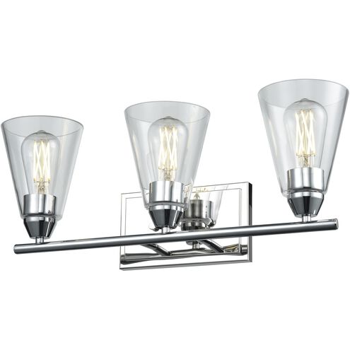 Louisbourg 3 Light 21.75 inch Chrome Bath Vanity Wall Light